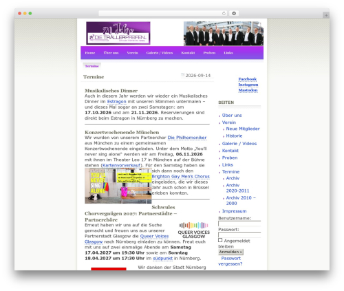 WordPress theme TerraFirma - traellerpfeifen.de