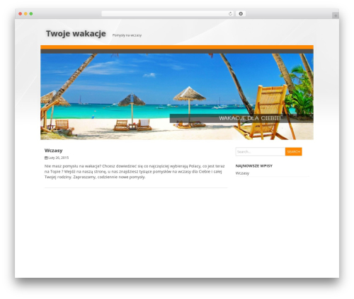 WordPress theme Dream - twojewakacje.com