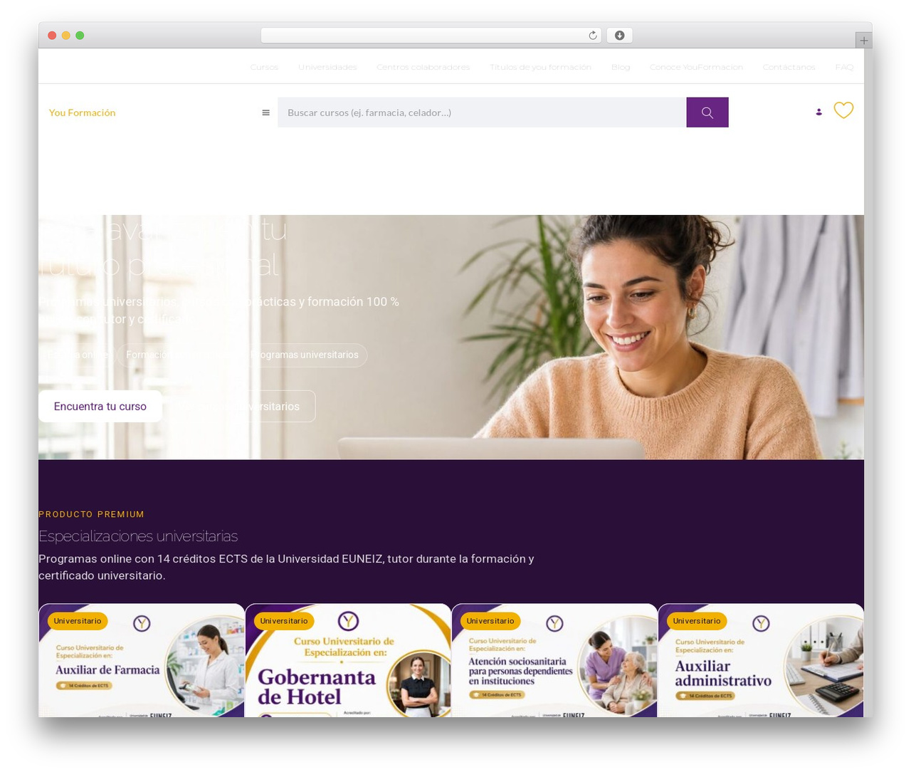 MasterStudy WordPress theme - youformacion.com