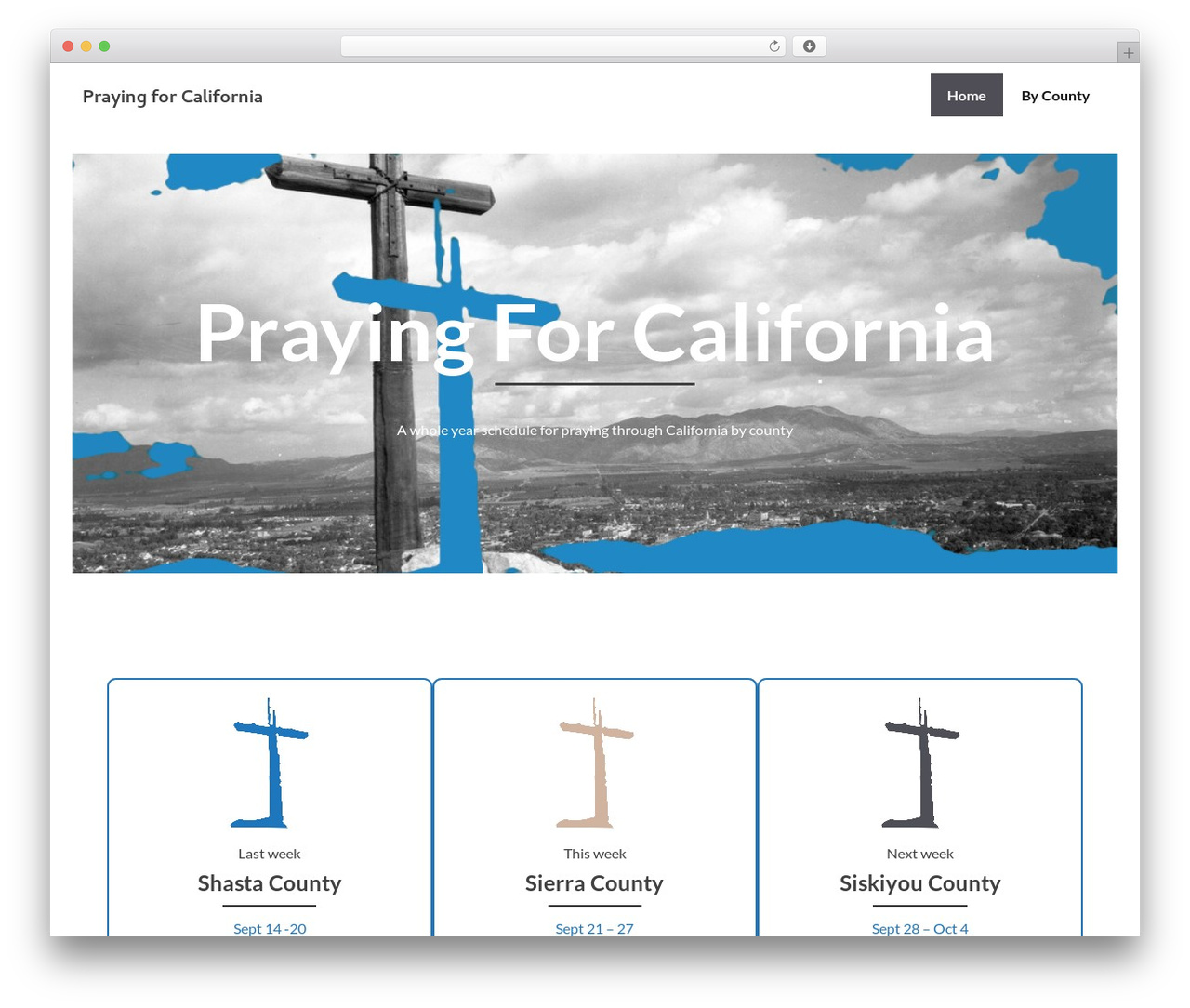 Responsive WP theme - prayingca.org