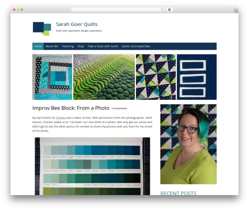 WordPress theme Tiny Forge - sarahgoerquilts.com