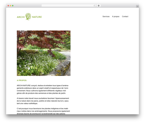 WordPress website theme Maker - archinature.ch