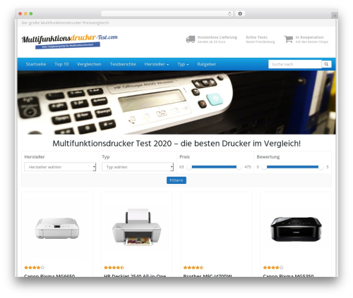 Affiliatetheme amazon WordPress plugin - multifunktionsdrucker-test.com