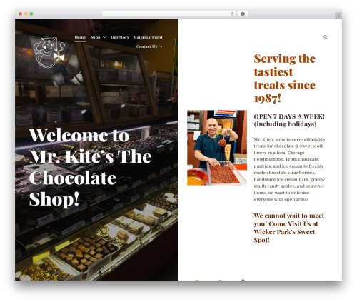 Aperitive WordPress ecommerce theme - mrkiteschocolate.com