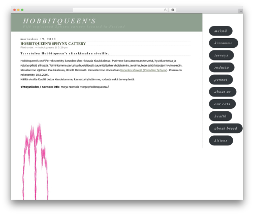Classic WordPress theme - hobbitqueens.fi