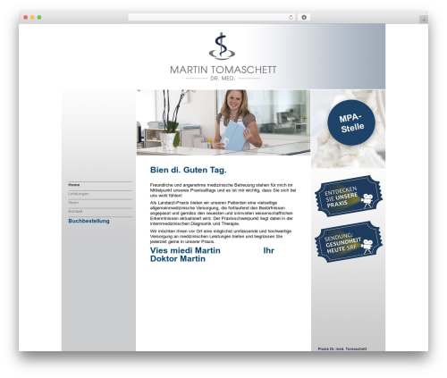 Dr. Tomaschett top WordPress theme - praxis-tomaschett.ch