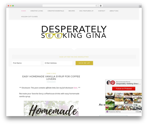 Genesis WP theme - desperatelyseekinggina.com