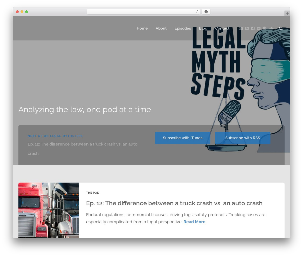 Podcaster WP theme - legalmythsteps.com