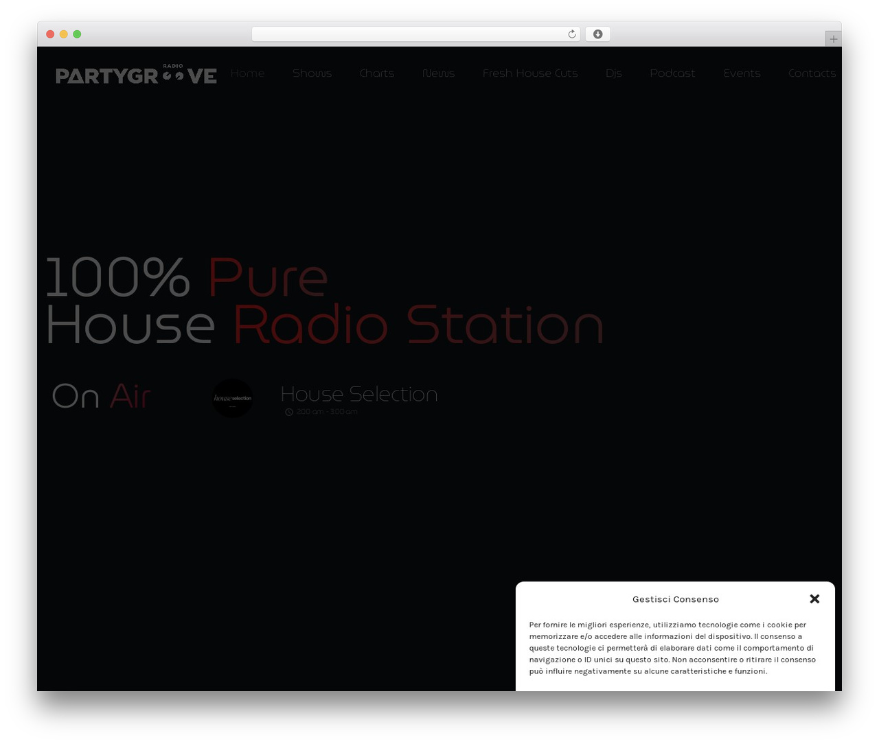 ProRadio WordPress theme - partygroove.it