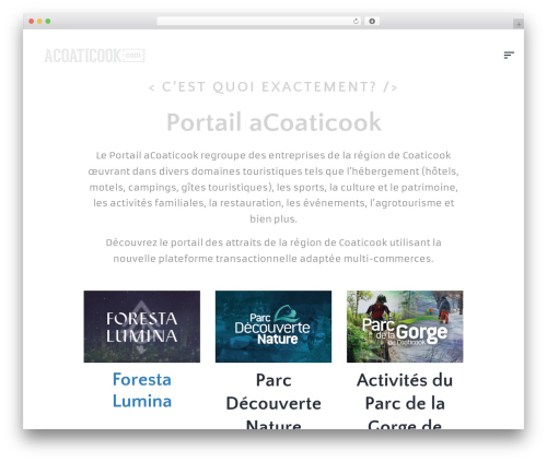 WordPress theme Avada - acoaticook.com