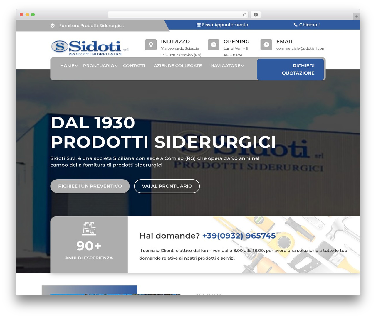 WordPress theme Divi - sidotisrl.com