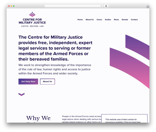 WordPress website theme CHD - centreformilitaryjustice.org.uk