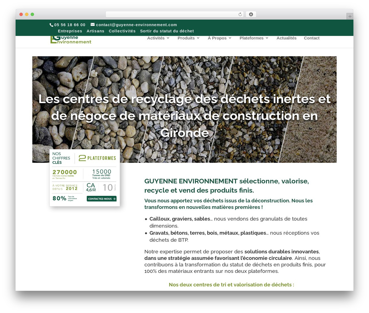 WordPress website theme Divi - guyenne-environnement.com