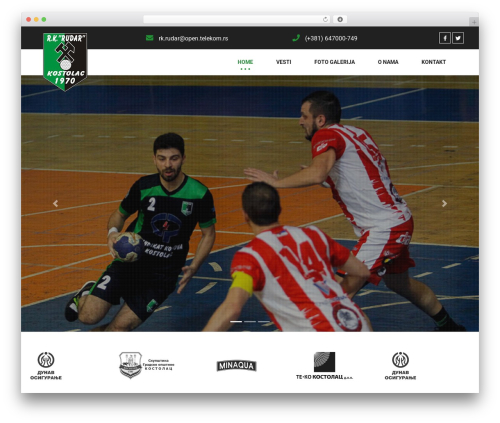 WordPress website theme Rudar Theme - rkrudar.rs