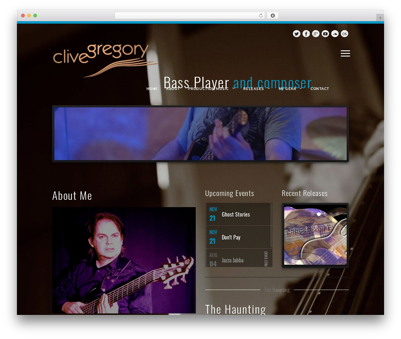 Pendulum WordPress theme - clivegregory.com