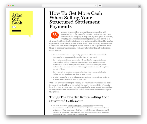 WP theme Esquire - atlasgirlbook.com