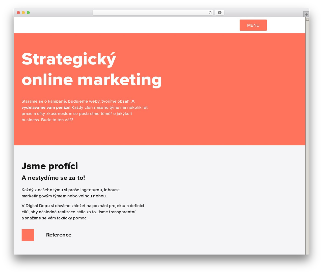 Hello Elementor theme WordPress - digitaldepo.cz