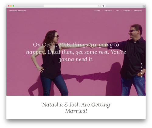 WordPress theme Affinity - natashajosh.com