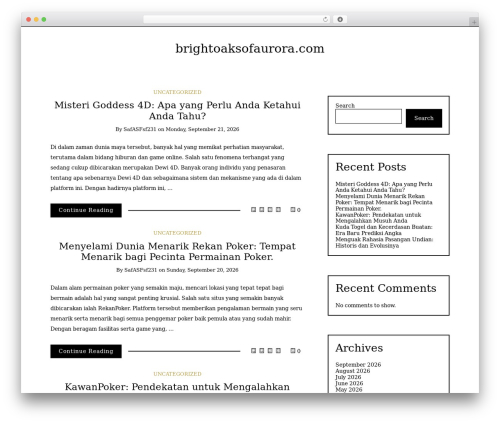 WordPress theme Writee - brightoaksofaurora.com