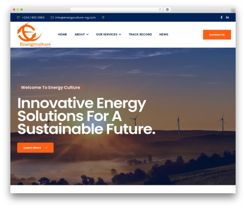 Dustrix WordPress page theme - energyculture-ng.com