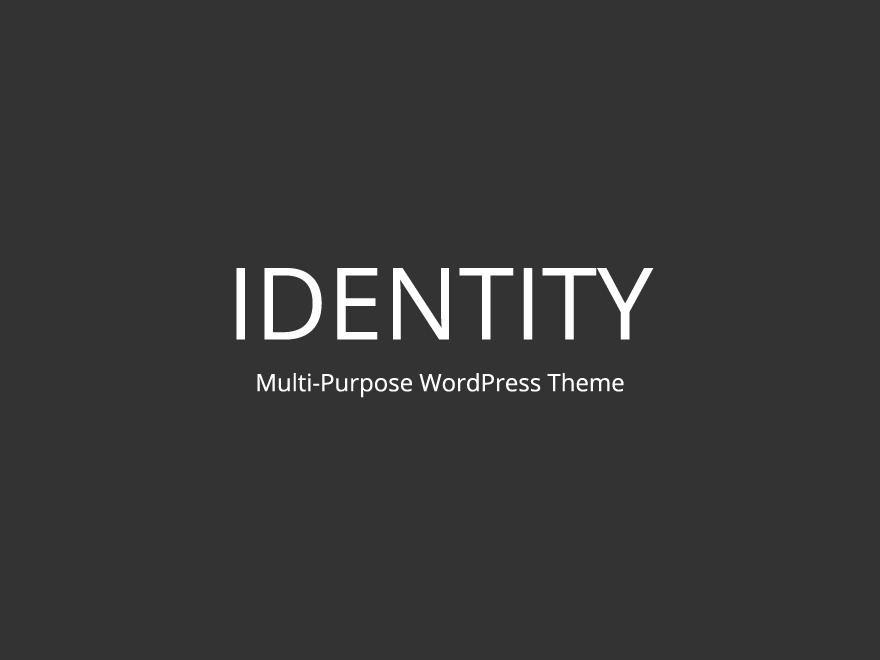 Identity WordPress theme by ProfTeam