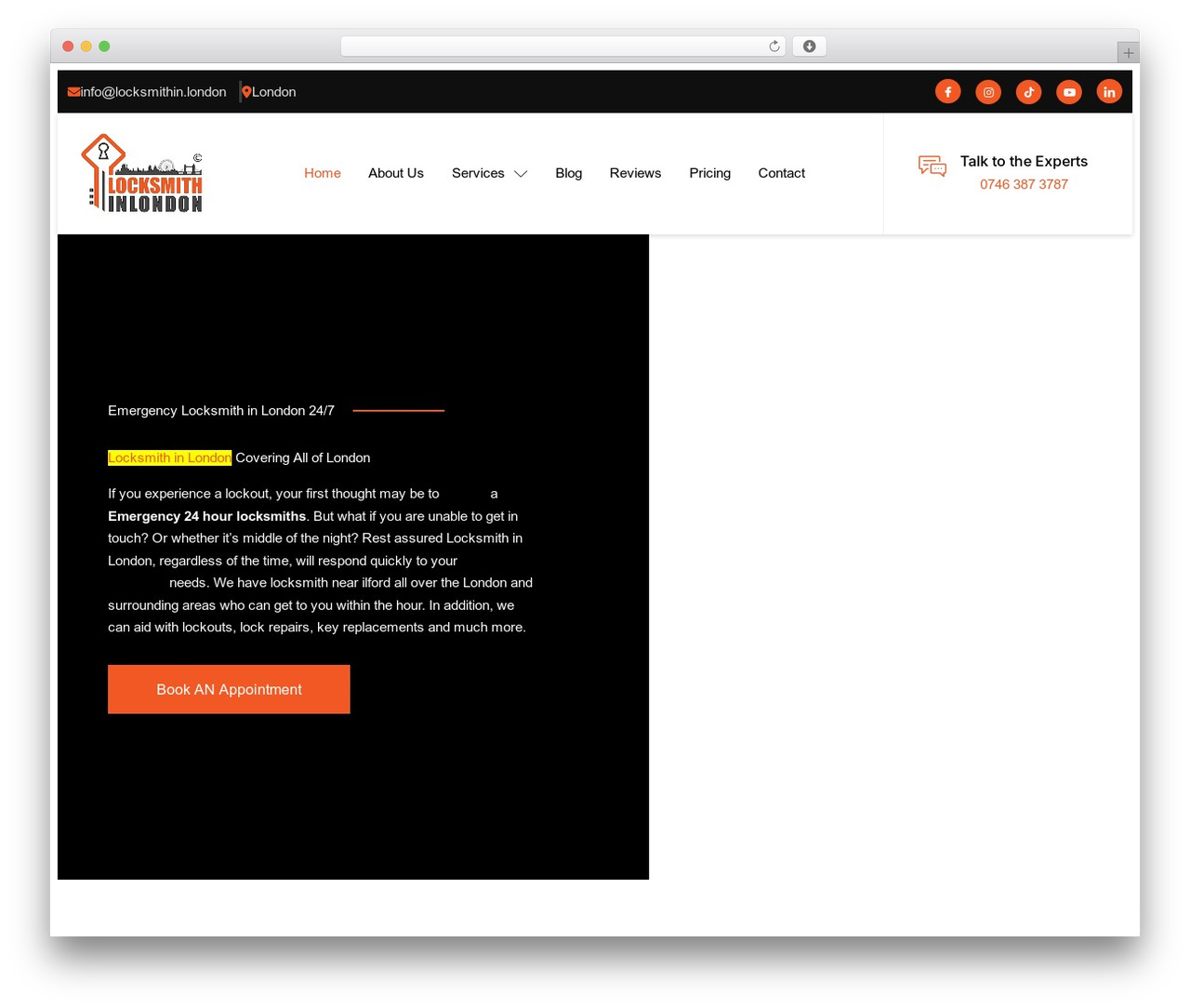 Keyman WordPress theme - locksmithin.london