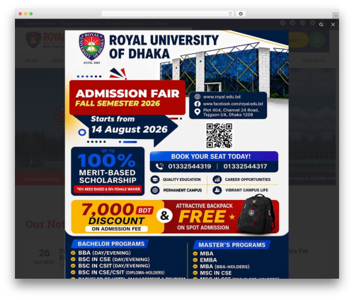 RUD Theme WordPress theme - royal.edu.bd
