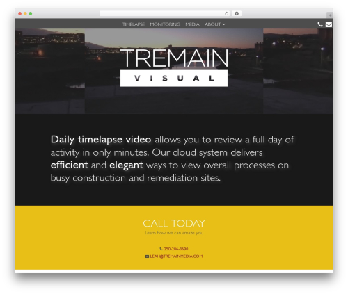 Timelapse Website WordPress theme - tremainvisual.com