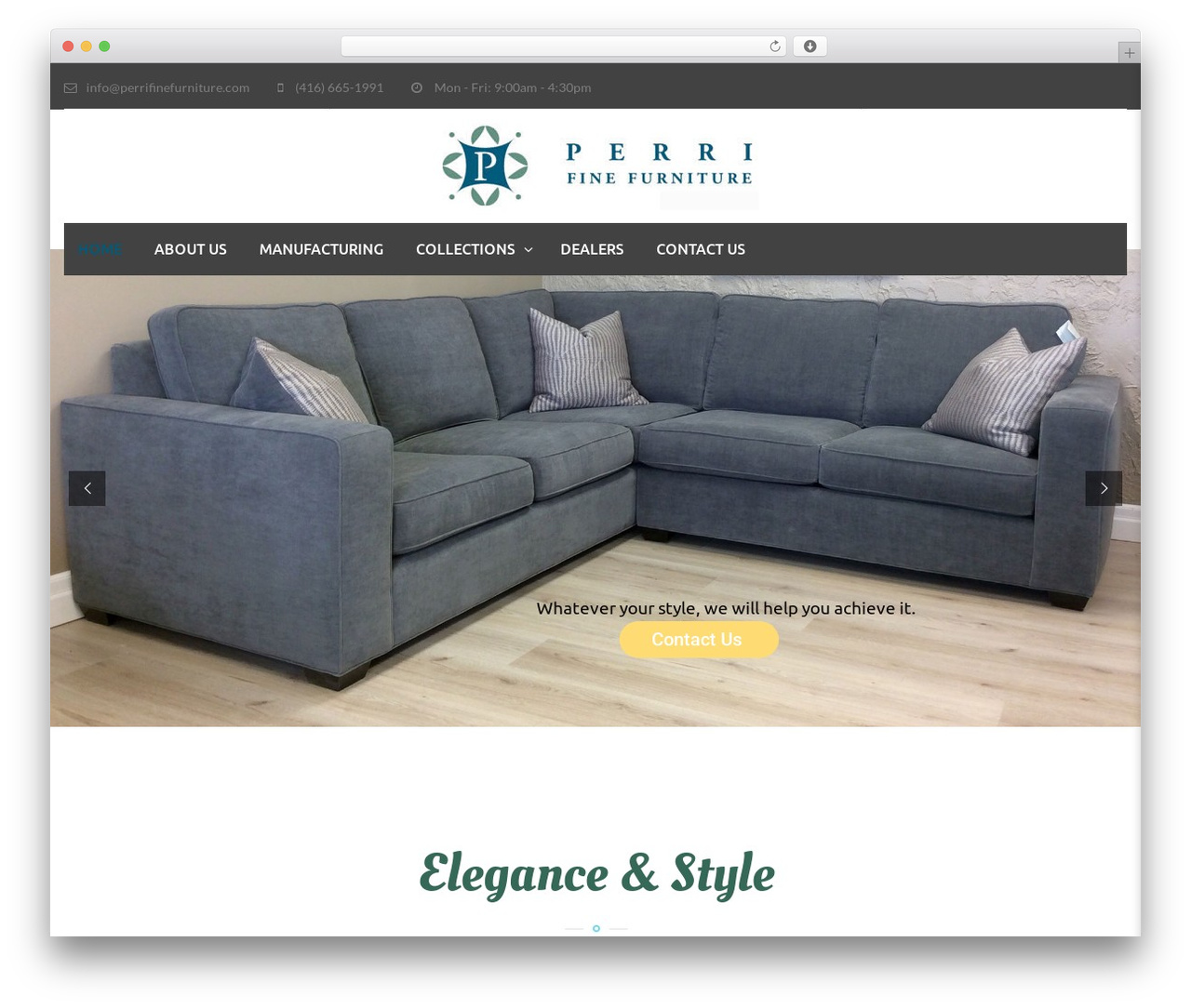 WordPress theme Yolo Sofani - perrifinefurniture.com