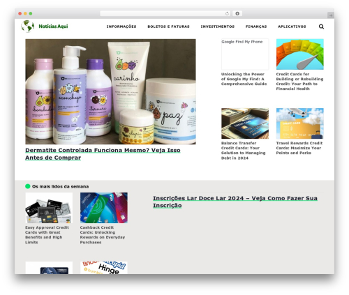 WordPress website theme Brius Optimized Lightweight Theme - noticiasaqui.org
