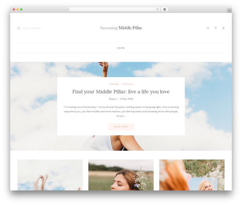 WordPress website theme Charm - becomingmiddlepillar.com