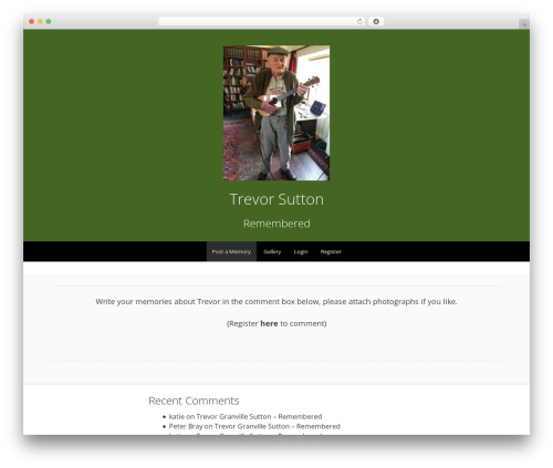 Best WordPress theme Relativity - trevorremembered.com