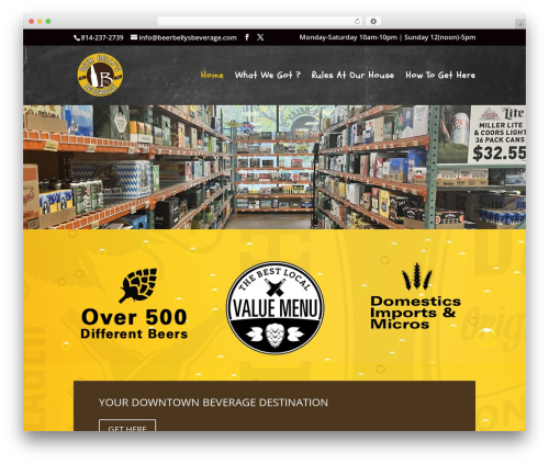 Divi WordPress website theme - beerbellysbeverage.com
