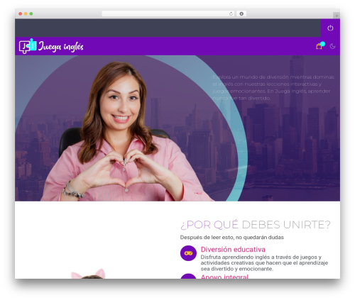 Olympus theme WordPress - juegaingles.com