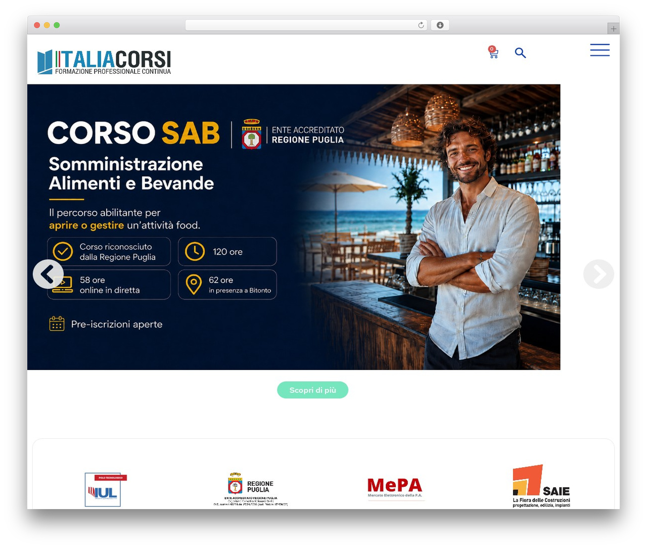 Theme WordPress Italia Corsi - www.italiacorsi.it