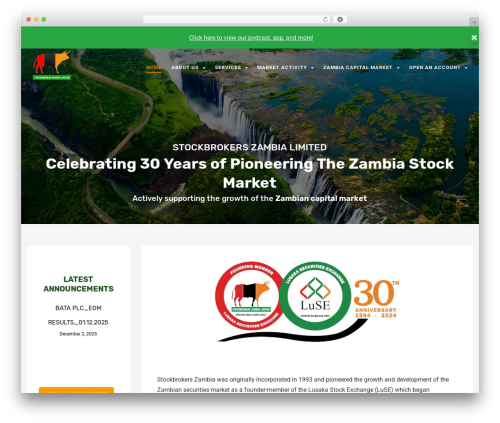 WordPress theme Cryptonite - sbz.com.zm