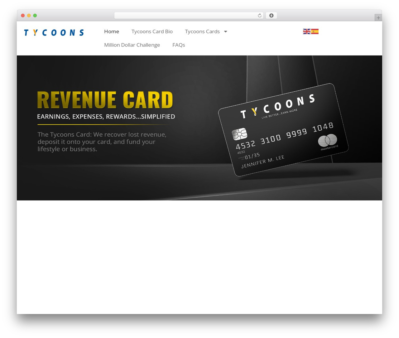 WordPress theme Hello Elementor - tycoonscard.com