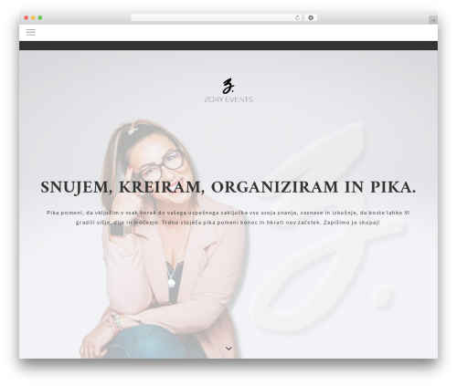 Corinne theme WordPress - zoryevents.com