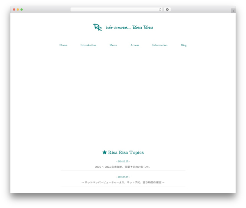 Risa Risa WordPress theme - risaorisako.com