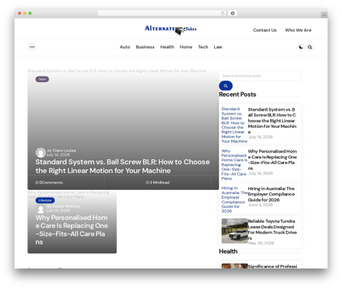 WordPress theme Applied - alternate-takes.com