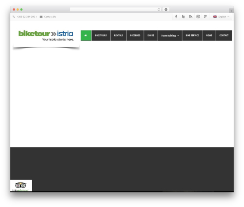 WordPress theme Envision - biketours-istria.com