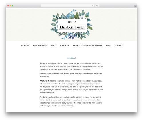 WordPress theme Optimizer PRO - doulaelizabethfoster.com