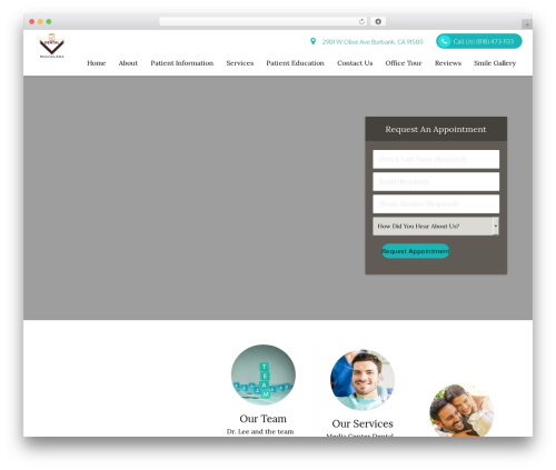 DoctorGenius Framework WordPress theme design - mediacenterdental.com