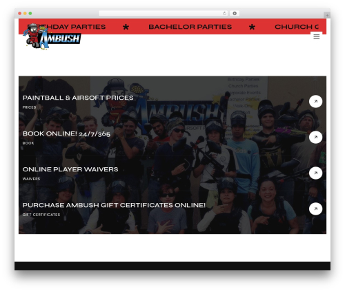 Evanto WordPress theme - ambushpaintballpark.com