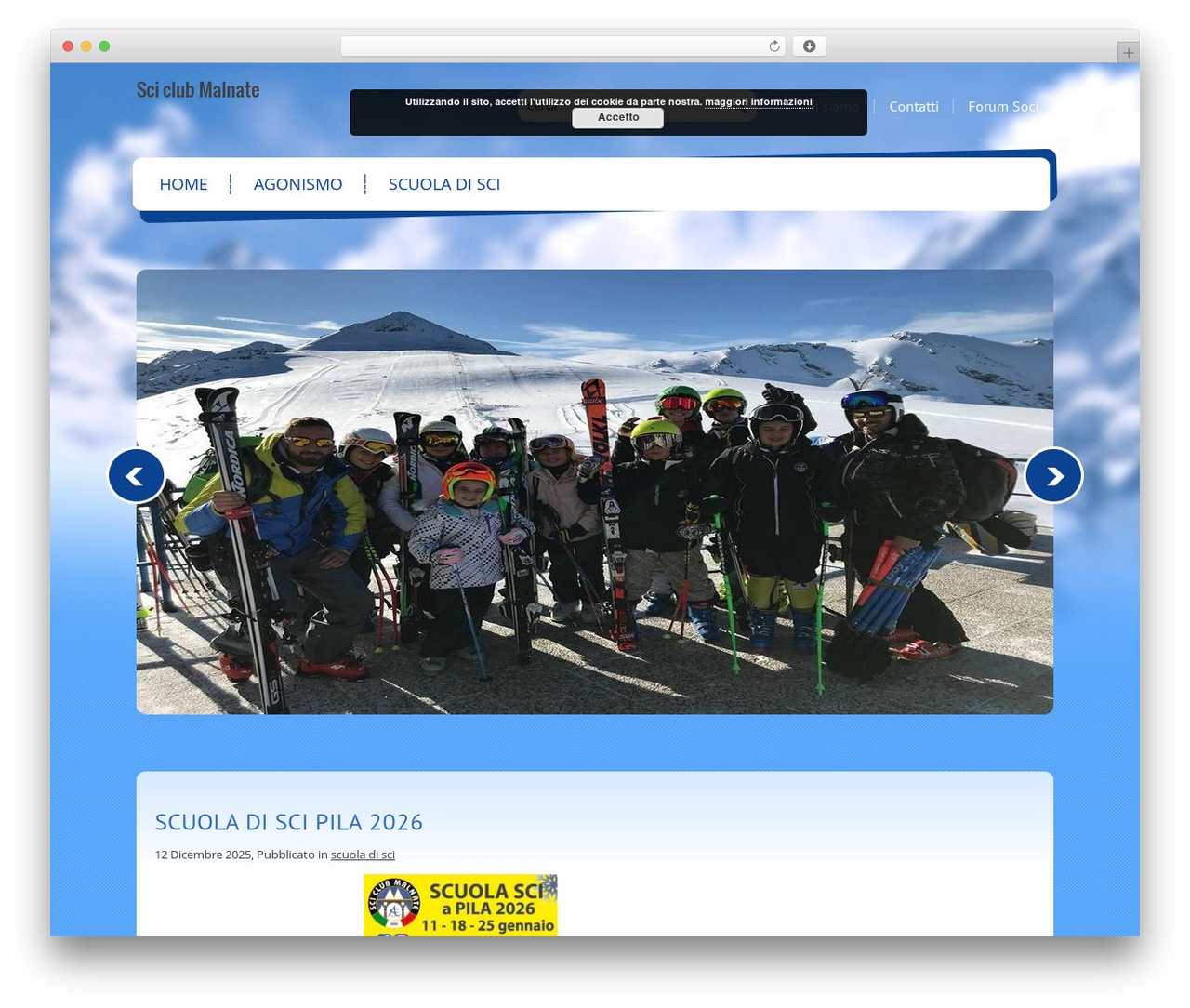 Faster WordPress theme - sciclubmalnate.com