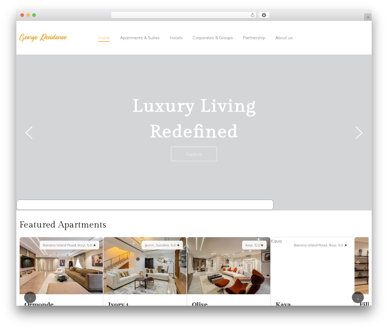 Hello Elementor WordPress theme - georgeresidence.com