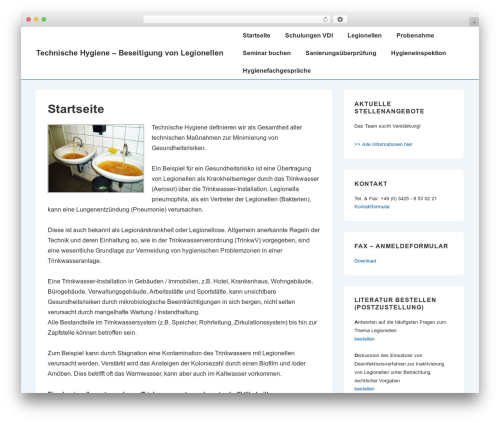 Responsive WordPress theme - technischehygiene.info