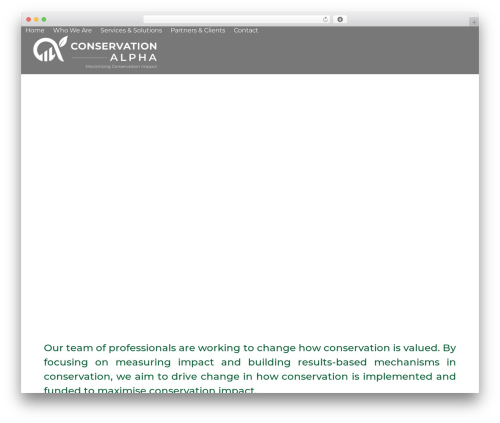 conservationalpha theme WordPress - conservationalpha.com