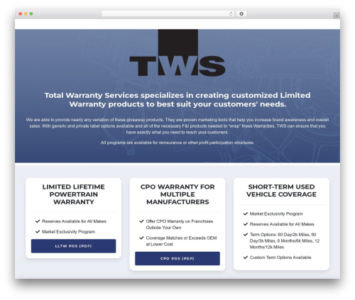 WordPress theme Dsquared - limitedwarranty.com
