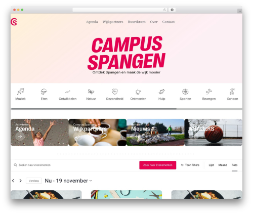 The events calendar filterbar WordPress plugin - campusspangen.nl